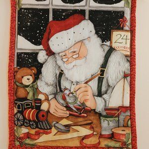 Handmade. Wall pano with Santa print